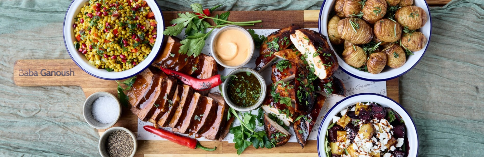 BBQ Brisket & BBQ Glazed Chicken Sharing