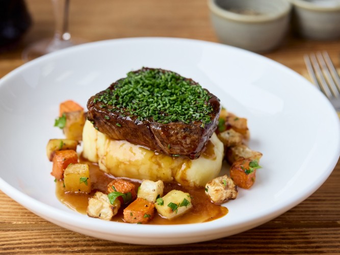 Yorkshire Daube of Beef, Creamy Mash with Red Wine & Port Reduction 2