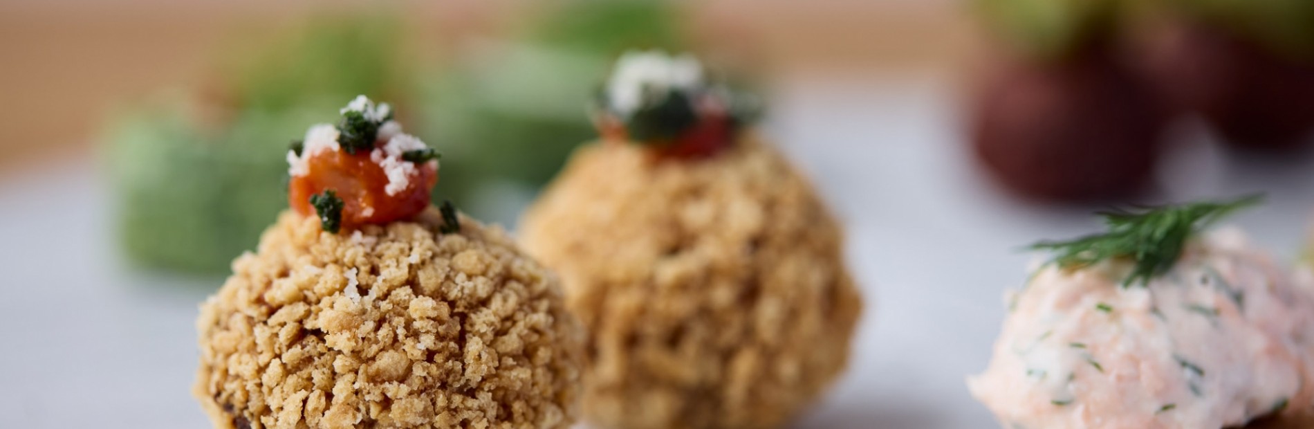 Bolognese Arancini Bites with Arrabiata Sauce & Parmesan Canape
