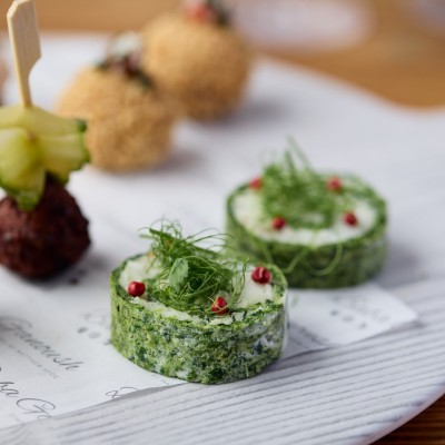 Spinach & Trout Roulade Board 