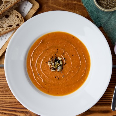 Slow Roasted Tomato Soup with Toasted Seeds (VE)3