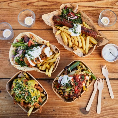Evening Food Birdseye View